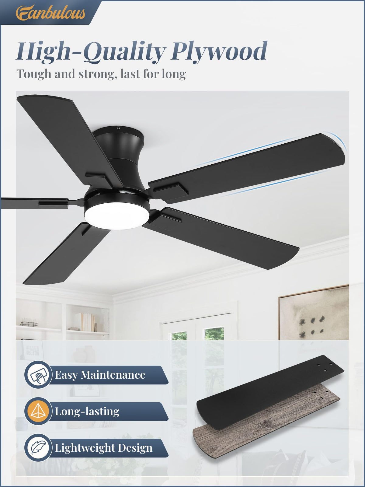 Fanbulous whisper-quiet DC motor keeps living spaces peaceful and restful