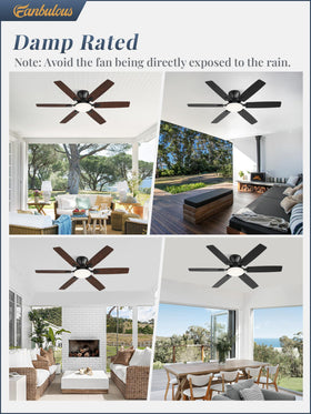 Fanbulous coverage up to 225 sq ft ideal for living rooms or kitchens.