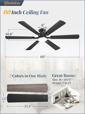 Fanbulous six-blade design delivering strong airflow up to 4169 CFM.