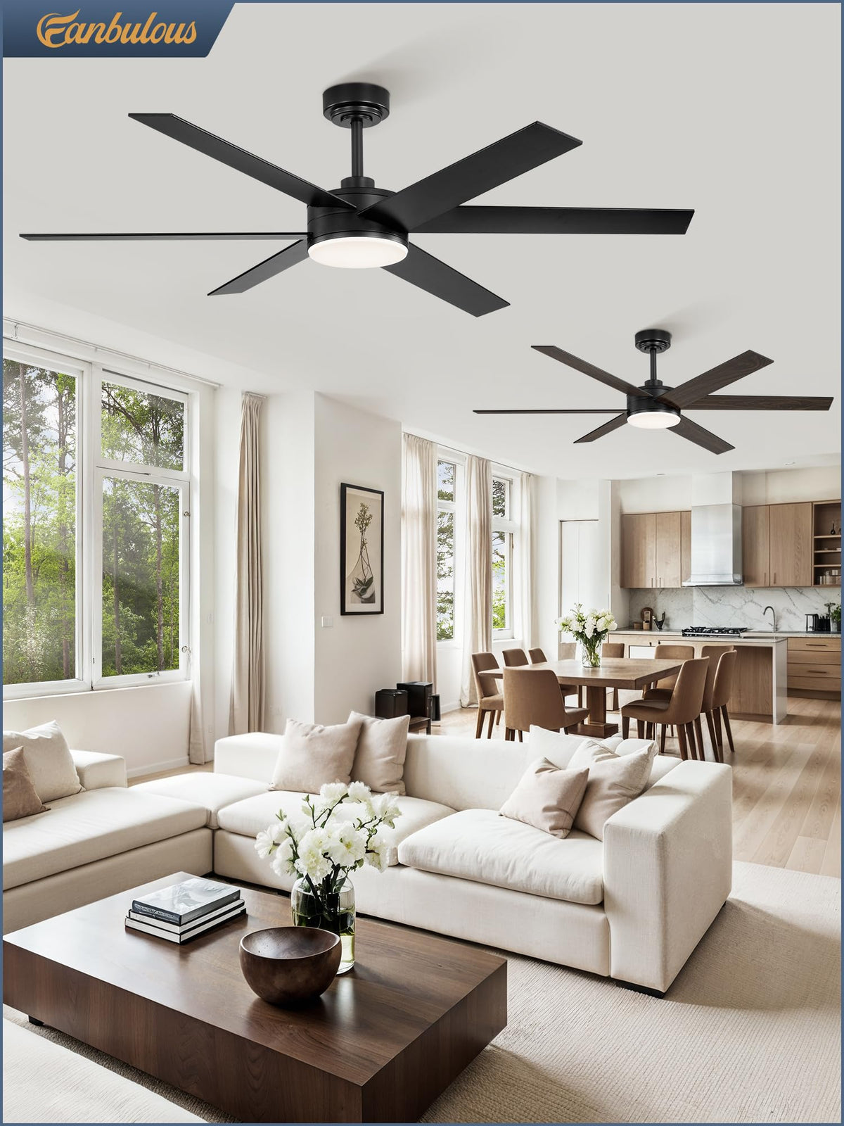 Fanbulous reversible DC motor helps seasonal comfort with low-noise performance.