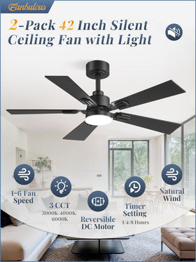 Fanbulous two-pack ceiling fans set saves energy and simplifies control.