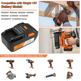 Fancy Buying 6.0Ah Ridgid battery durable casing protects against impacts and drops.