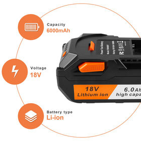 Fancy Buying 6.0Ah Ridgid battery two-pack included for reliable back-up power.