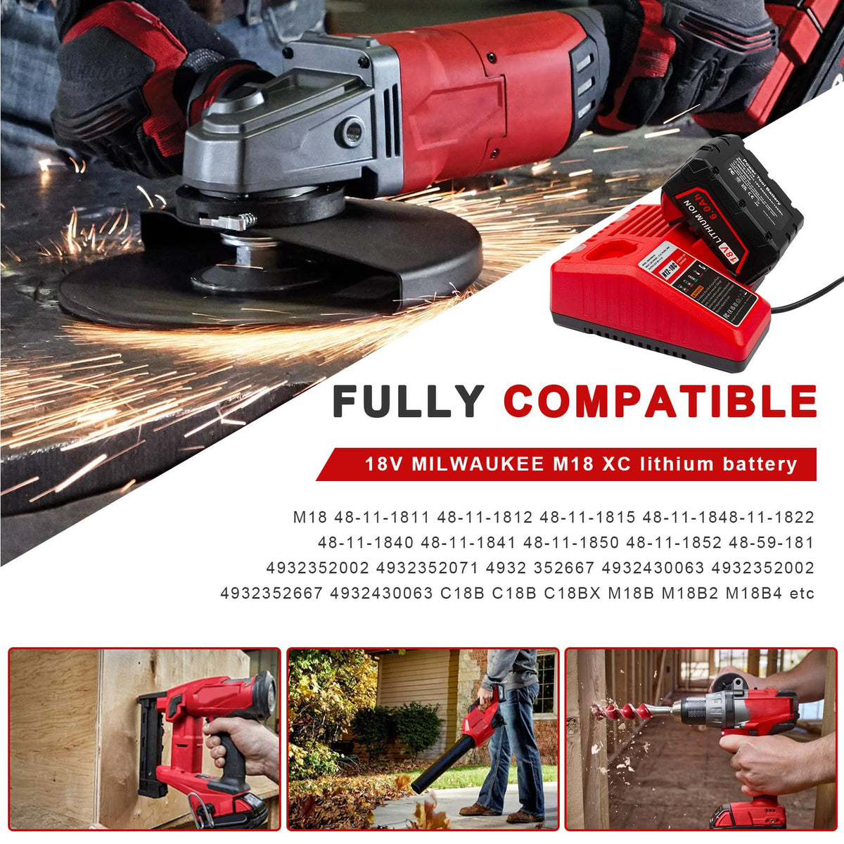 Fancy Buying rapid charger supports Milwaukee M12 and M18, versatile use.