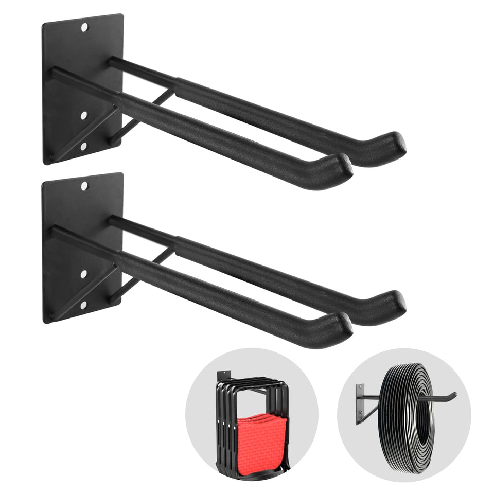 FancyEagle 14-inch garage hooks with support rods securely hold large items