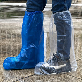 Fancystyle durable plastic boot covers safeguard footwear from dirt and wear