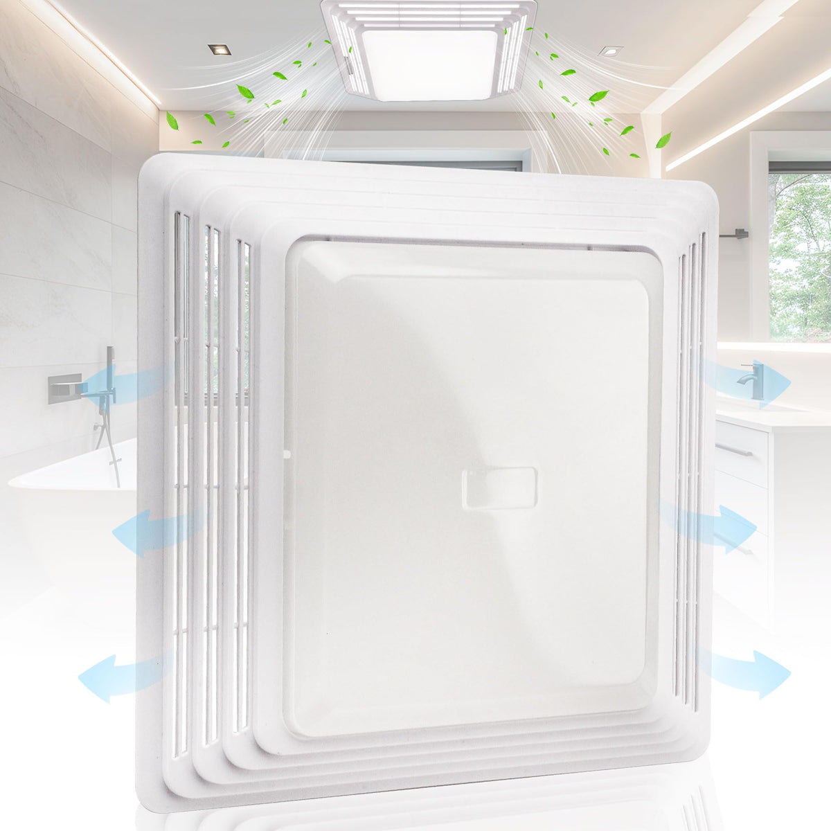 FancyTark S97014094 bathroom fan cover with unobtrusive, durable finish.