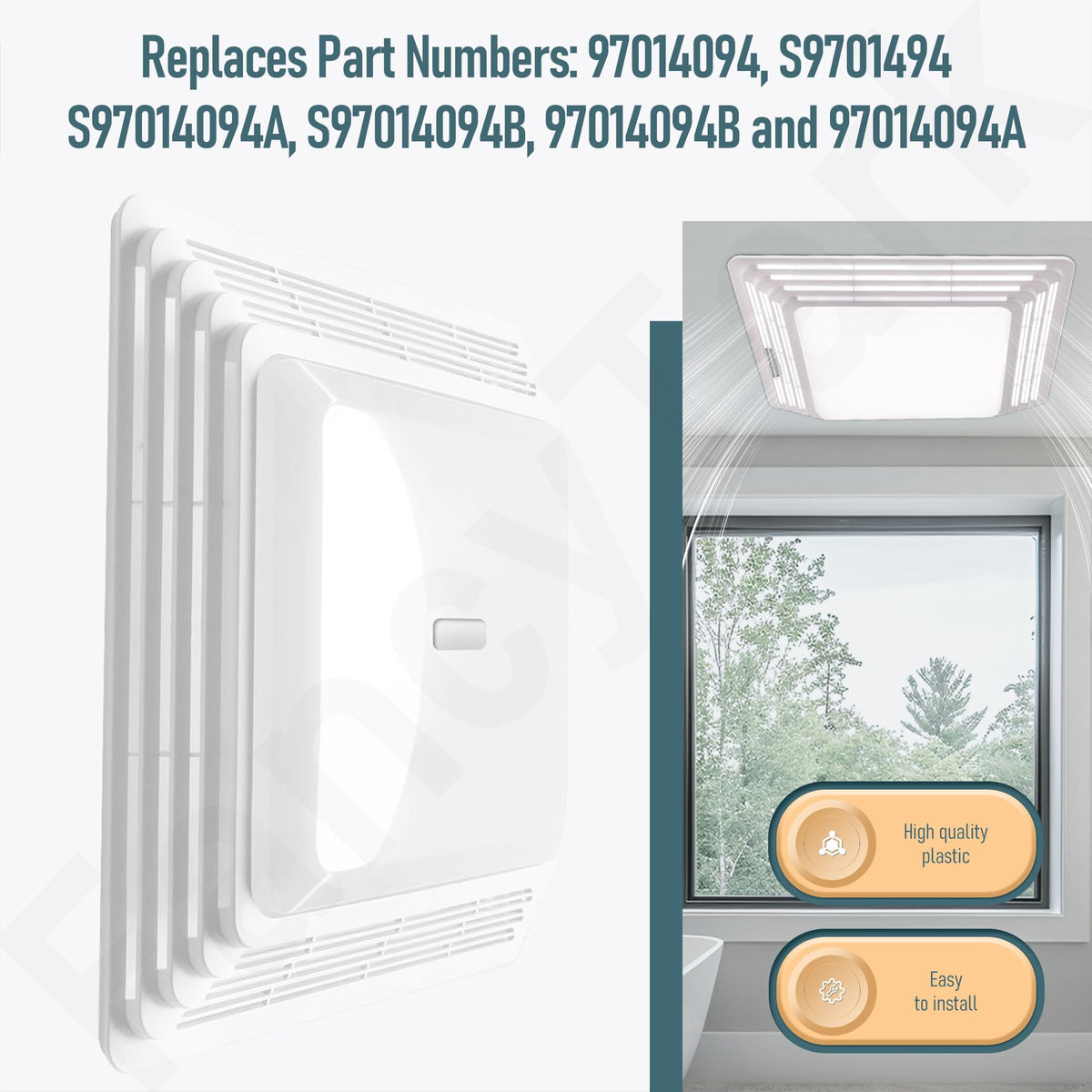 Durable construction built to withstand daily bathroom use.