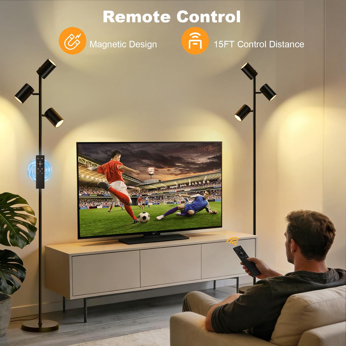 FANDBO dimmable brightness lets you adapt lighting for evenings and focus.