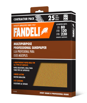 Fandeli 120-grit sanding paper for smoother finishes on intermediate projects.