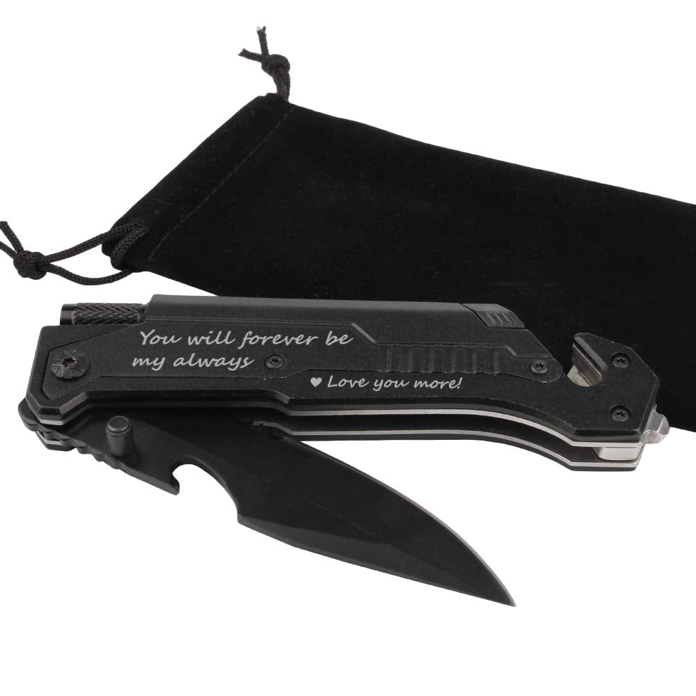 Fanfoobi bottle opener integrated into the pocket knife design.