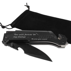 Fanfoobi bottle opener integrated into the pocket knife design.