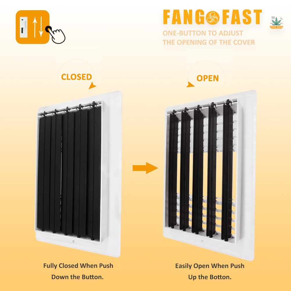 FanGoFast right-side adjuster image demonstrates push button control.