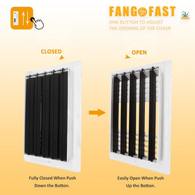 FanGoFast right-side adjuster image demonstrates push button control.