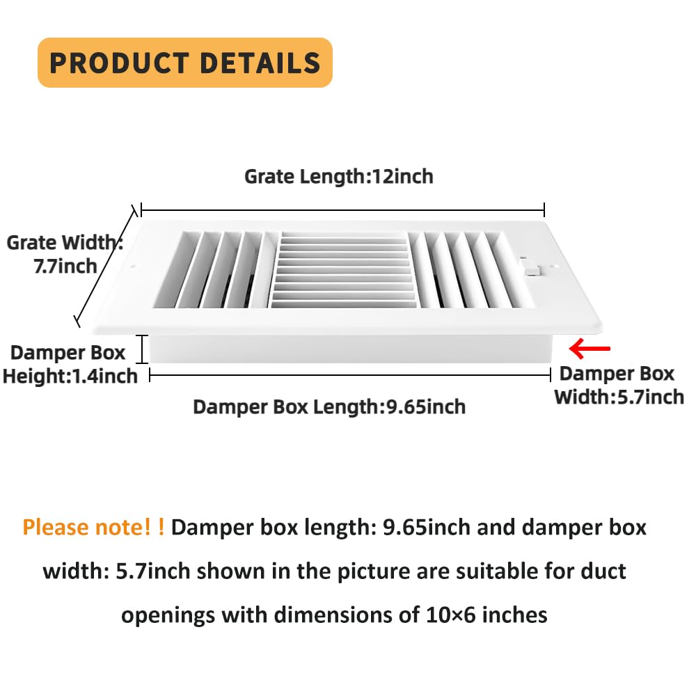 FanGoFast vent side view showing adjustable manual lever for airflow.