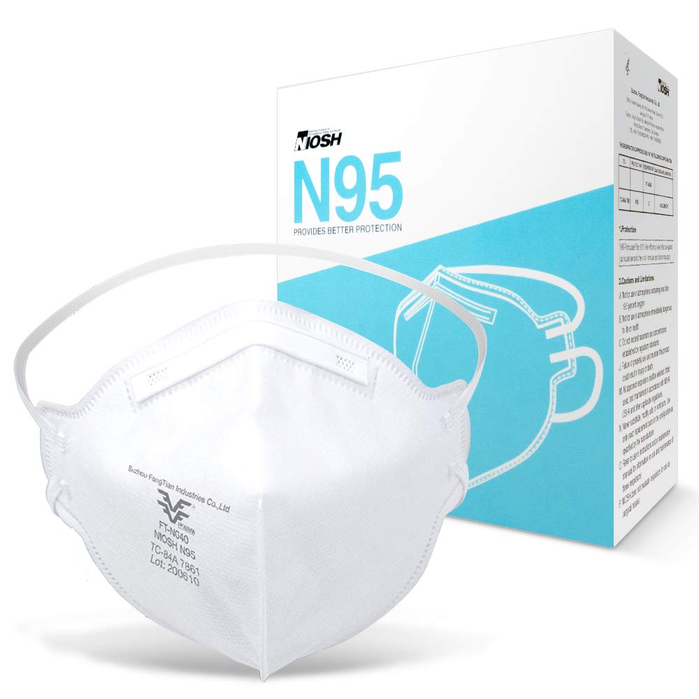 FANGTIAN N95 mask front view shows a secure seal for comfort.