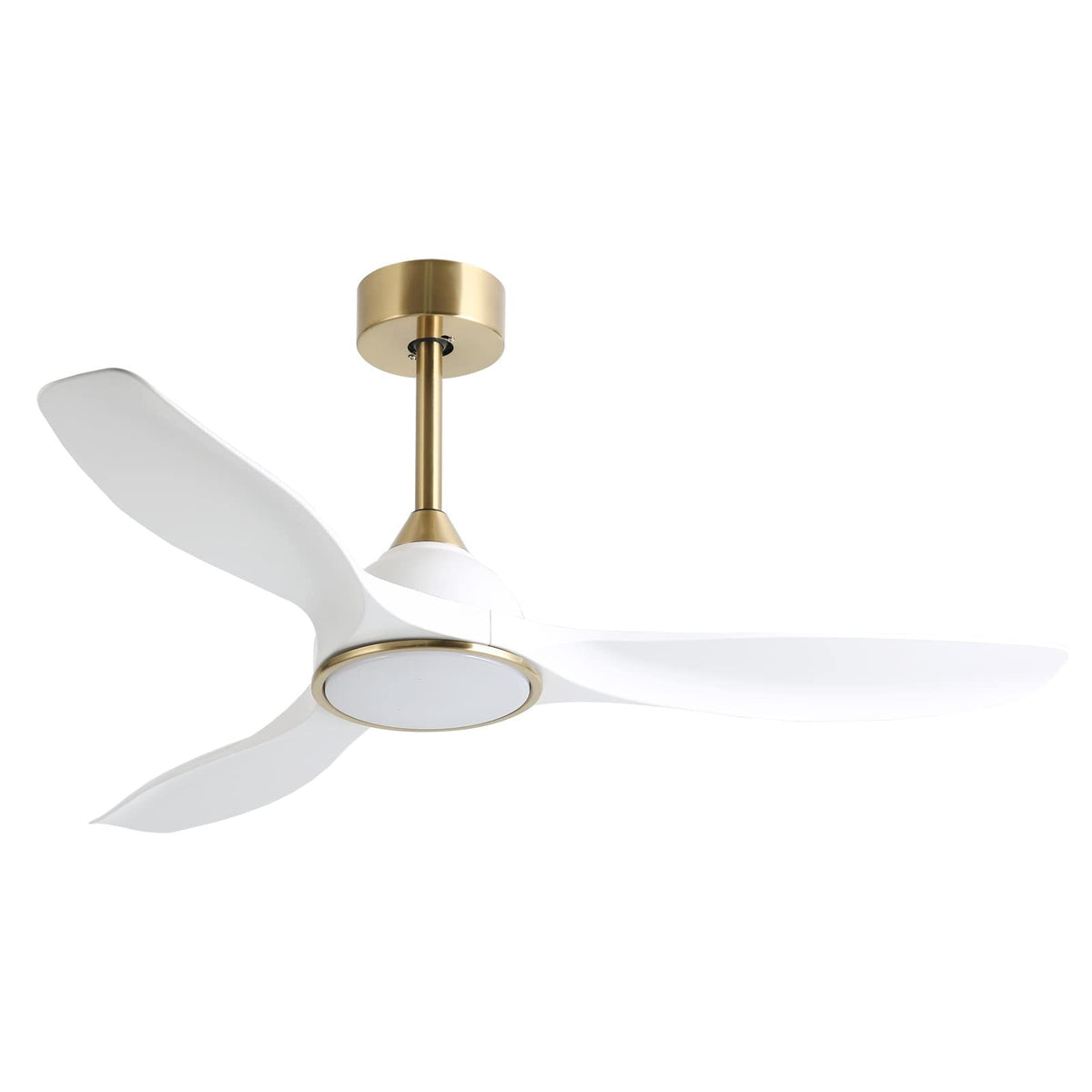 Fanliving 52-inch ceiling fan with lights cools living spaces with soft LED illumination.
