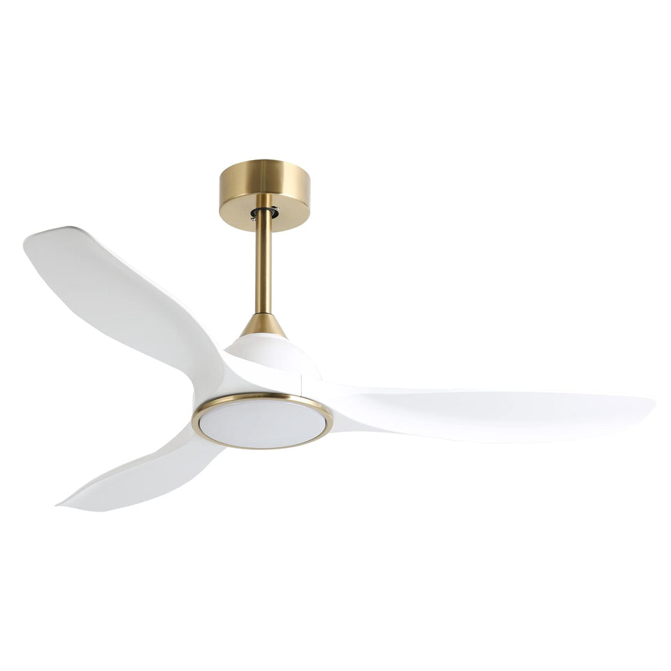 Fanliving 52-inch ceiling fan with lights cools living spaces with soft LED illumination.