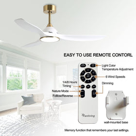 Fanliving LED light offers color temperatures for any mood.