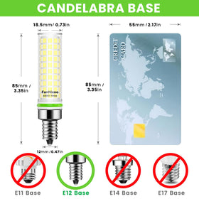FanNicoo E12 LED bulb non-dimmable ideal for ceiling fans and chandeliers