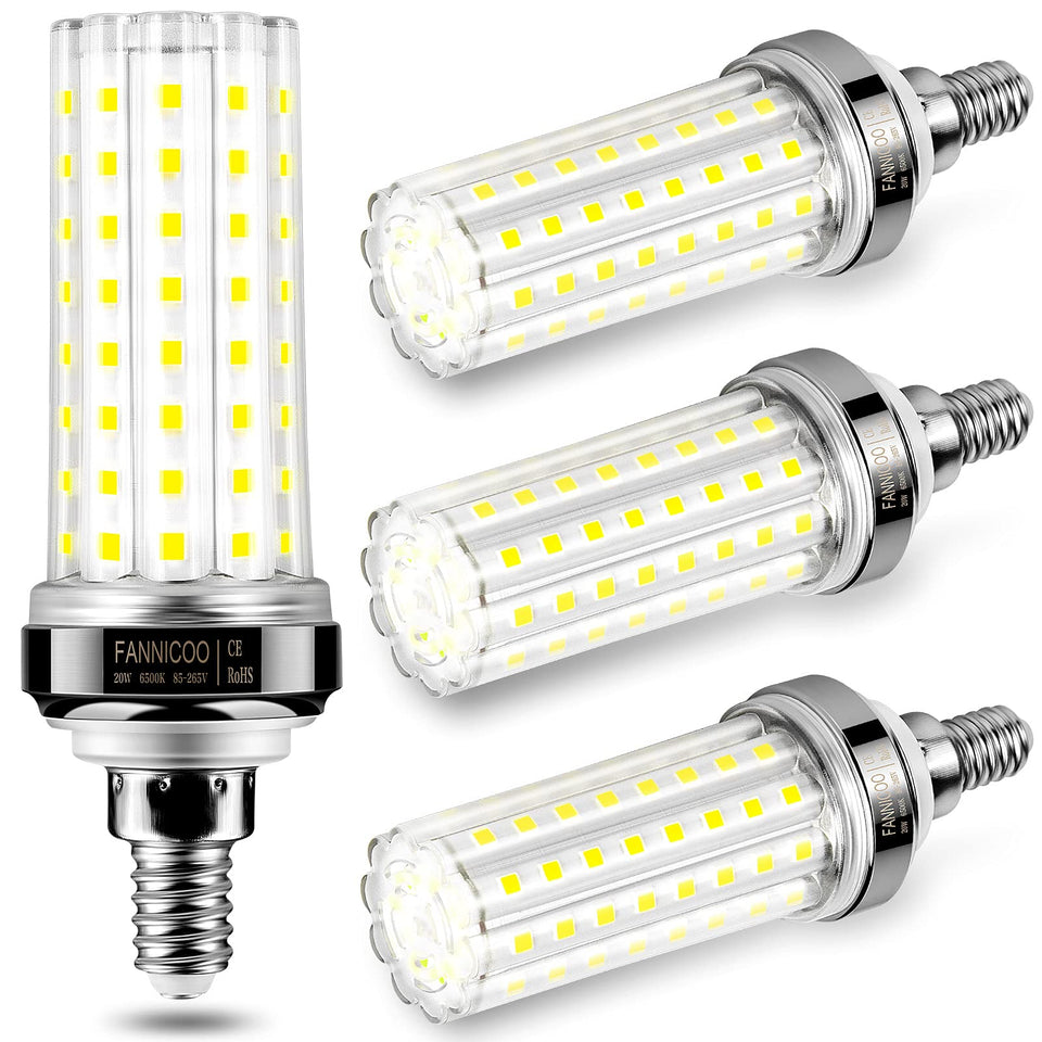 FanNicoo E12 LED corn bulb emits 360-degree light for bright kitchen illumination.