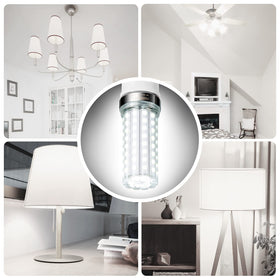 FanNicoo E12 LED corn bulb highlights energy-saving lighting benefits at home.
