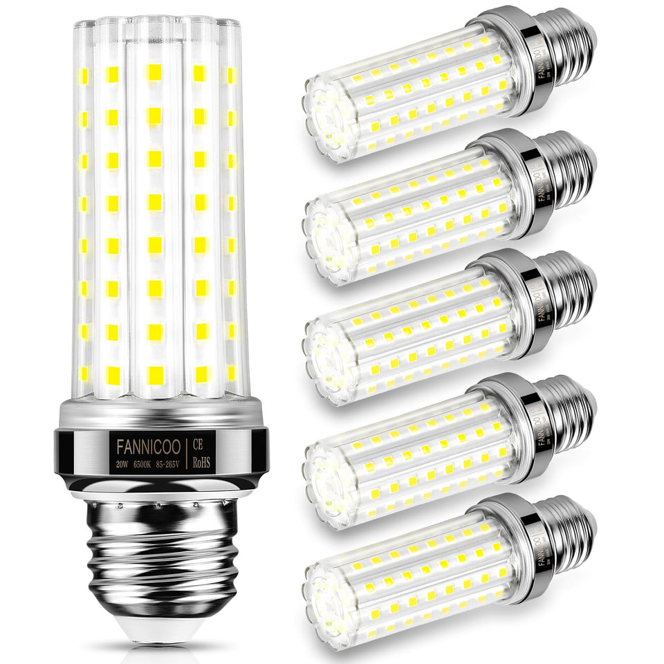 FanNicoo LED corn light packaging highlights energy efficiency and brightness.