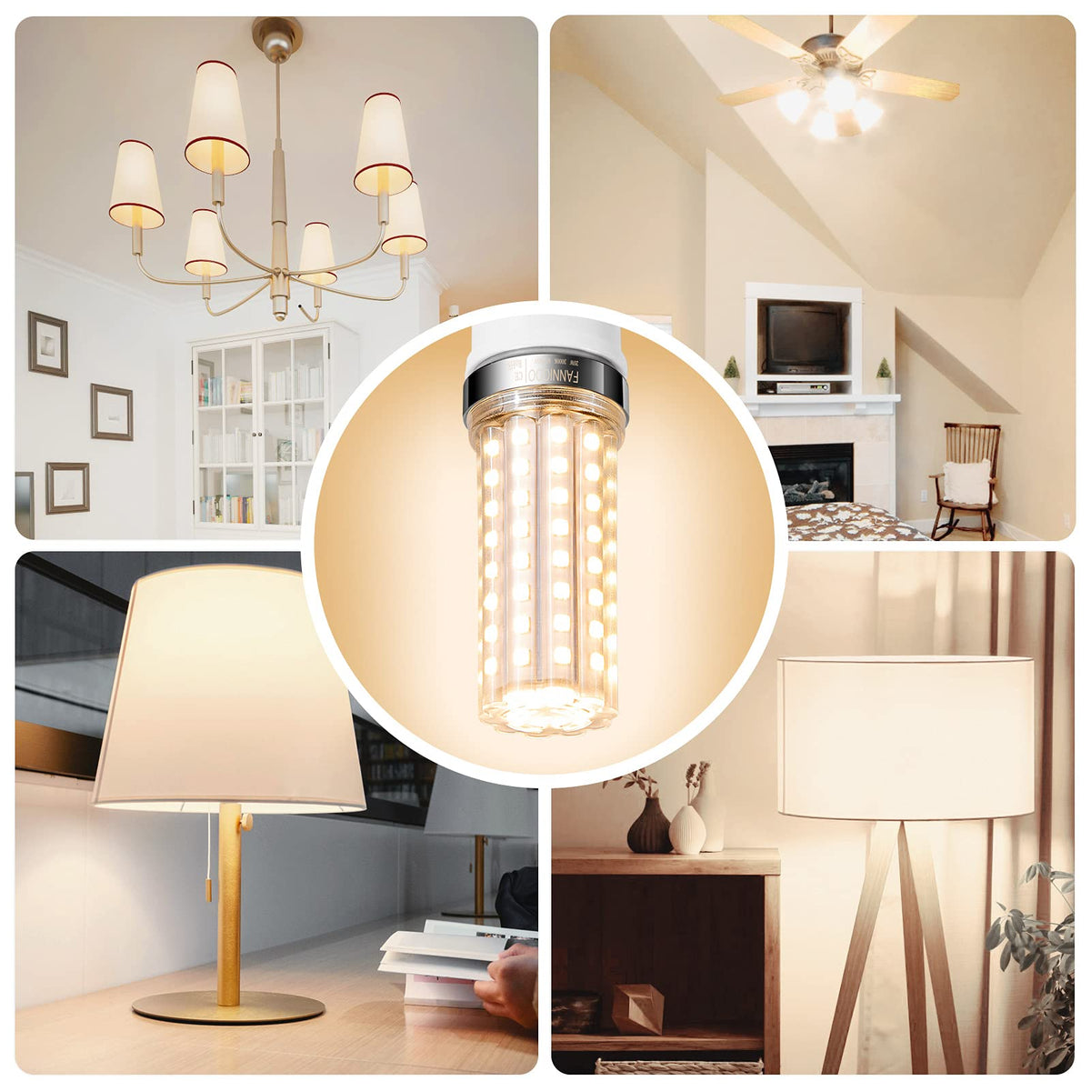 FanNicoo warm white 3000K creates inviting ambiance in kitchens and bedrooms.