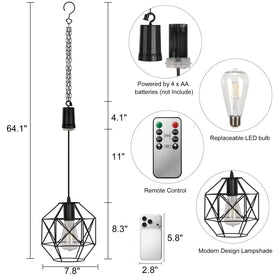 FANOAULEA indoor hanging lantern adds refined dining room glow