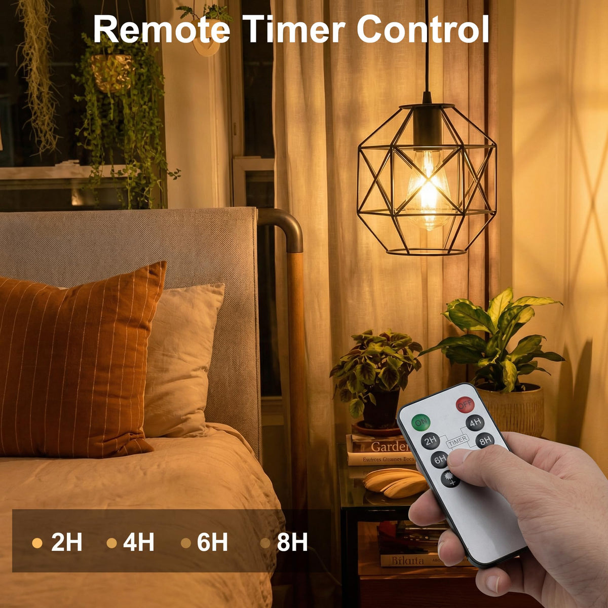FANOAULEA remote dimming and timer for outdoor light setup