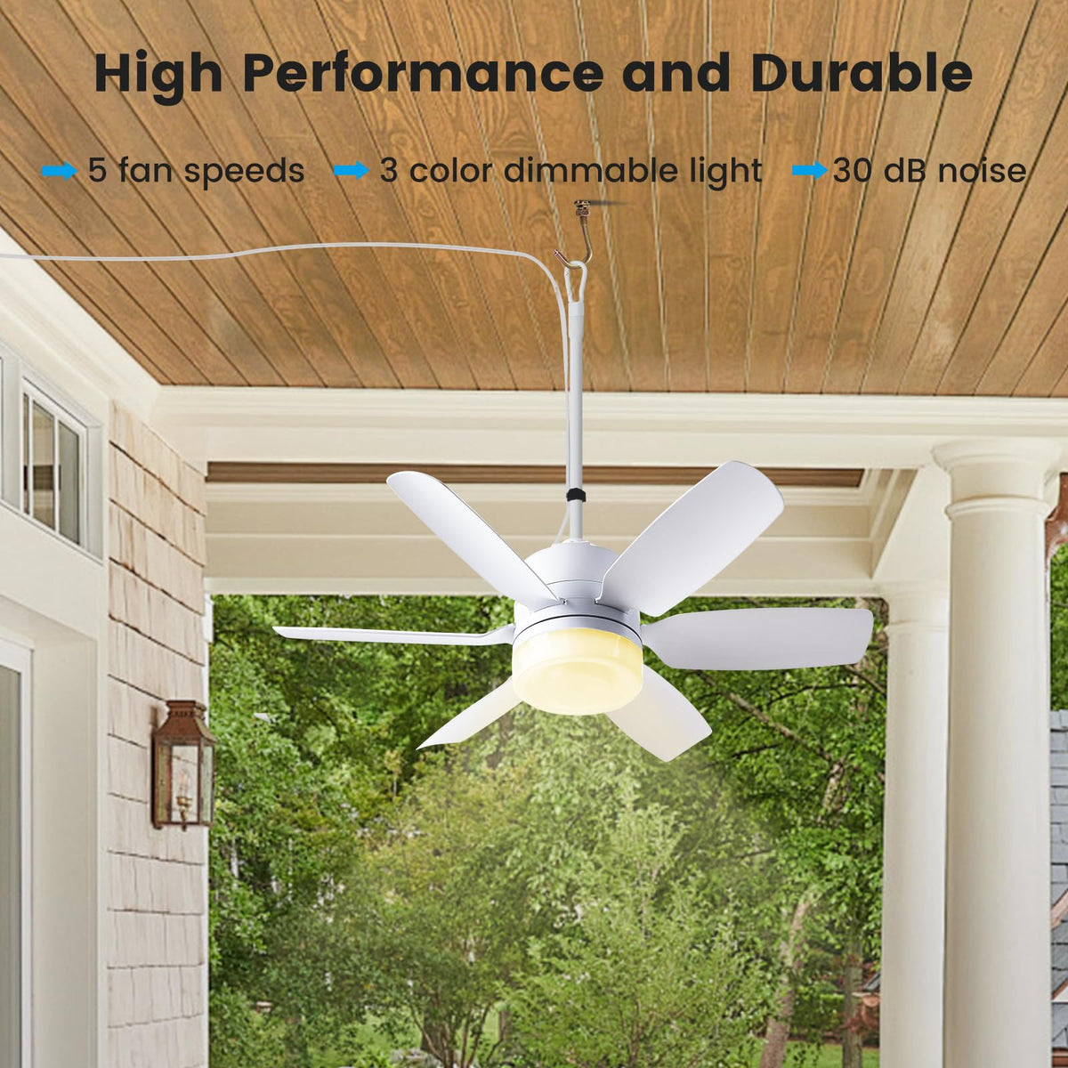 Fanspex 6-blade design provides balanced airflow.
