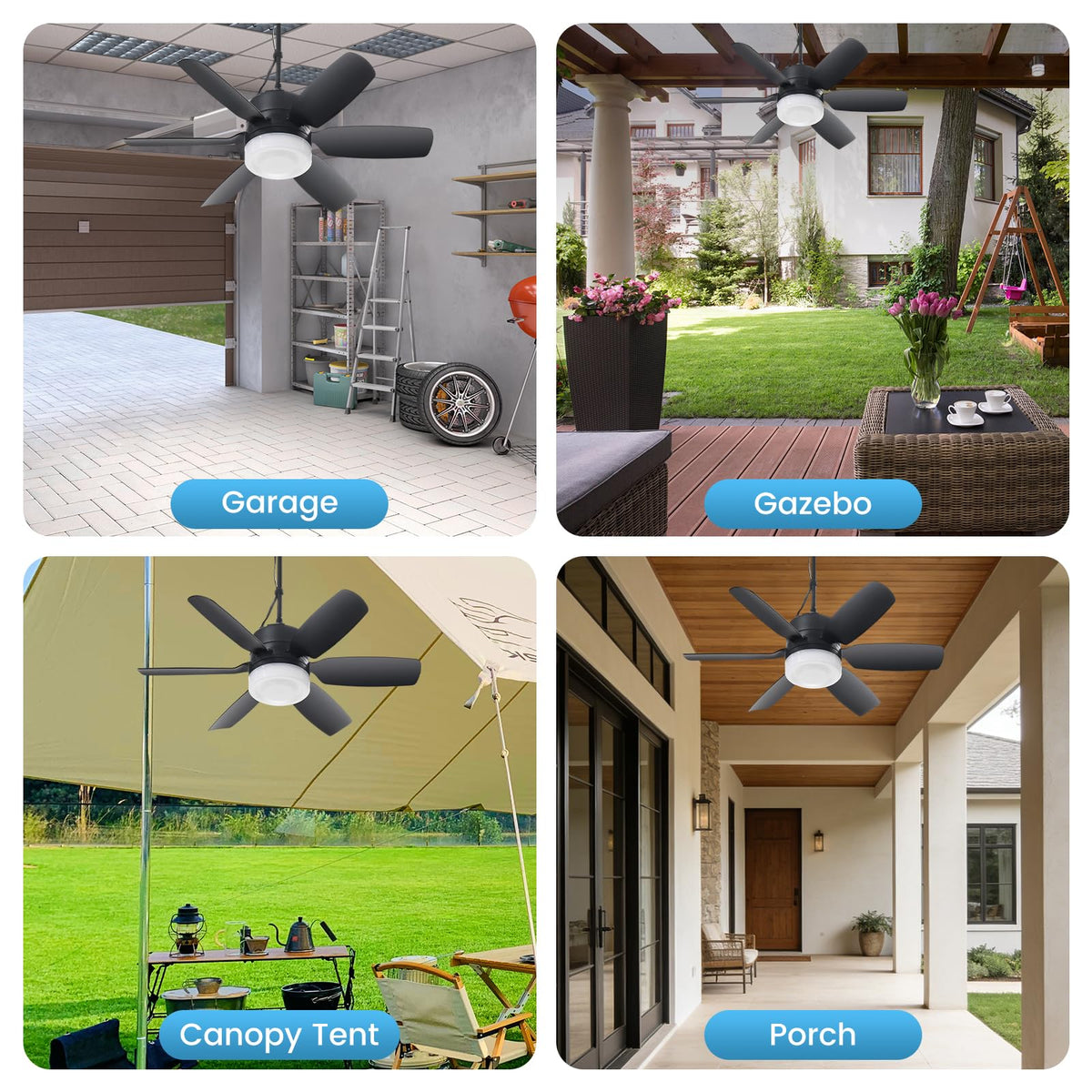 Fanspex 8-hour timer ideal for outdoor setups.
