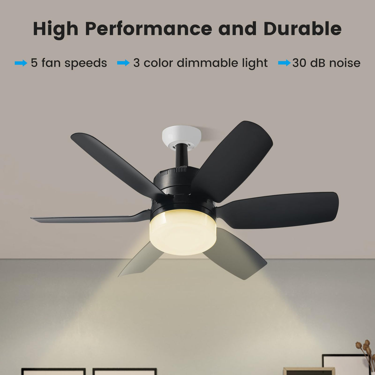 Bright 1200-lumen light from Fanspex with adjustable color in action