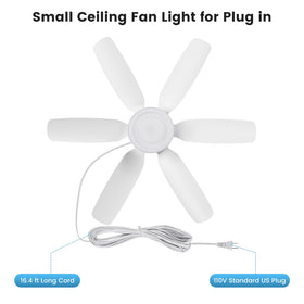 Fanspex ceiling fan with 3-color LED lighting options.