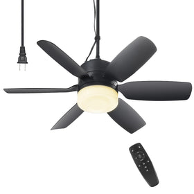 Fanspex plug-in ceiling fan for outdoor gazebo with refreshing airflow.