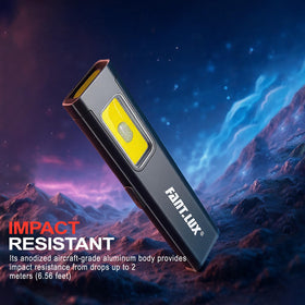FANT.LUX pocket flashlight magnetic base keeps hands free for tasks.