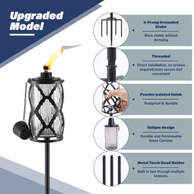FAN-Torches 16oz-citronella-torch-fuel-capacity supports long evenings outdoors.