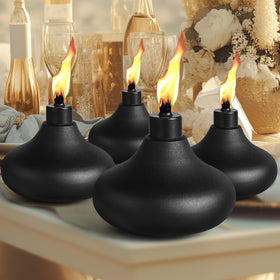 FAN-Torches patio deck terrace torches providing warm glow for outdoor entertaining