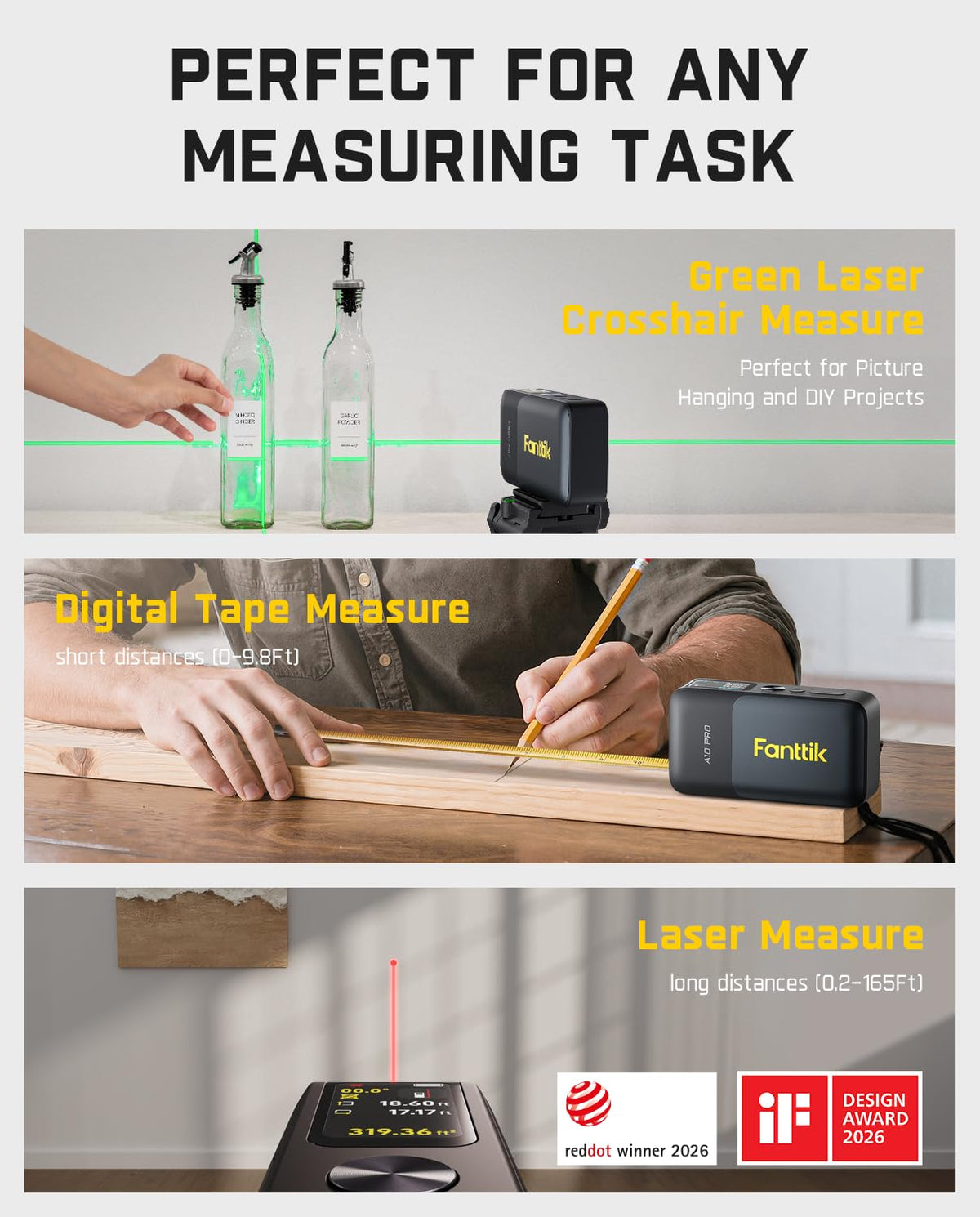 Fanttik A10 Apex dual-axis-angle-measurement for accurate leveling