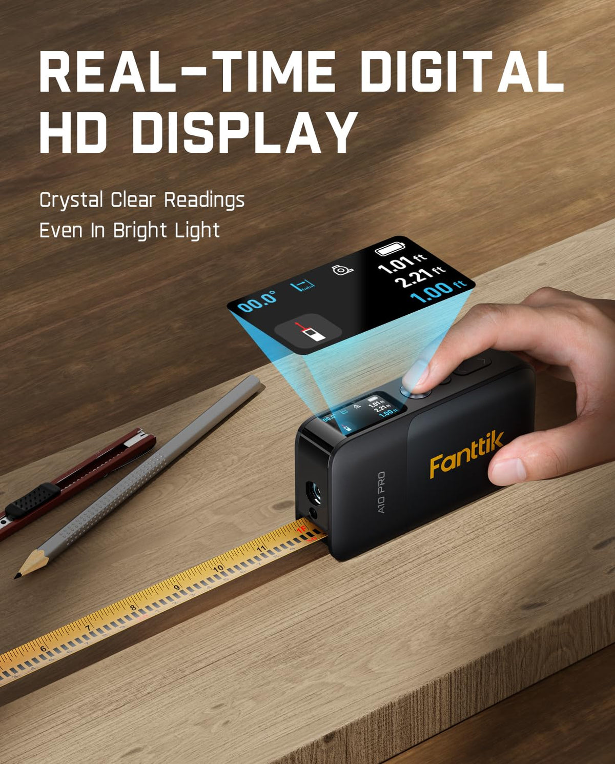Fanttik A10 Pro 165 ft laser range ideal for long-distance layout tasks