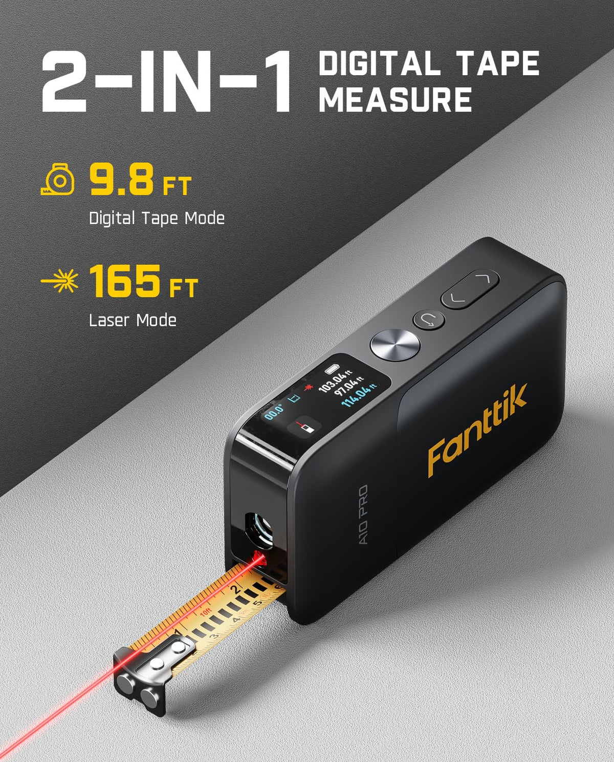 Fanttik A10 Pro display closeup highlighting the HD IPS screen readability in bright conditions
