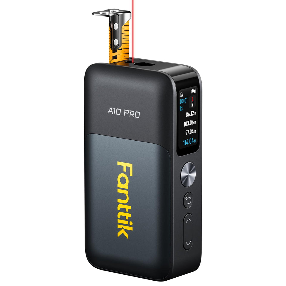 Fanttik A10 Pro front view showing versatile measuring capability for larger rooms