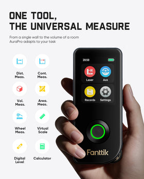 Fanttik A11 Ultra side LCD display syncing angle and baseline for accuracy.