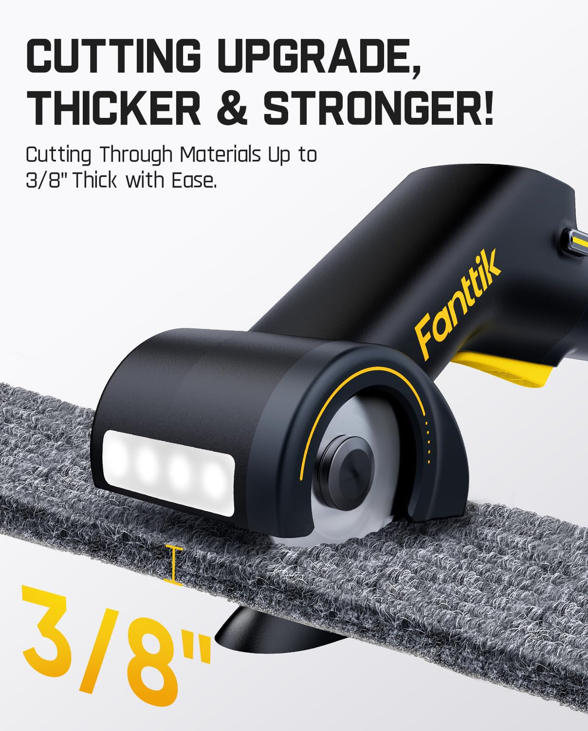 Fanttik C10 Pro BowGuide shows battery status during use.