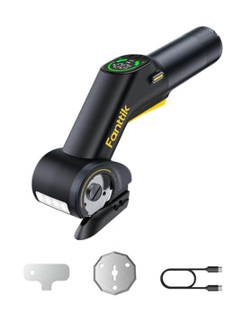Fanttik C10 Pro BowGuide cuts fabric smoothly for DIY projects.