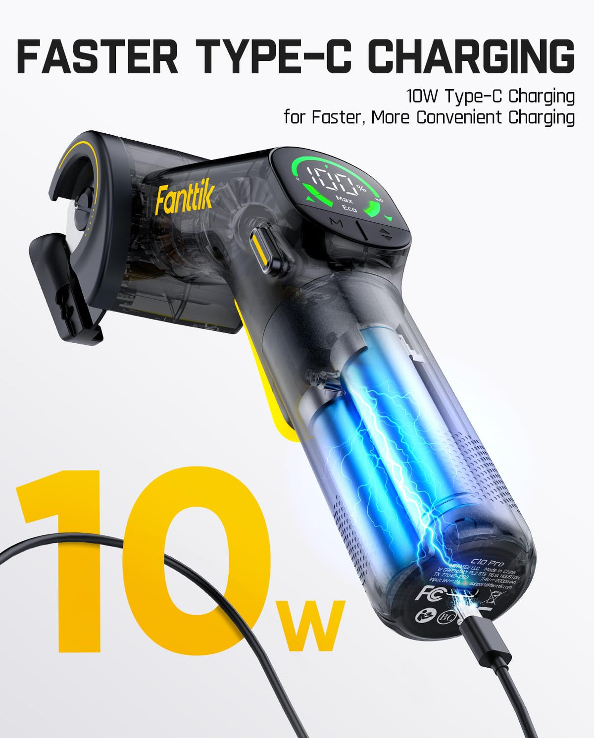 Fanttik C10 Pro BowGuide slicing cardboard for packaging tasks.