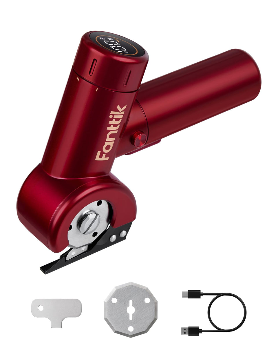 Fanttik C8 Nano cordless scissors with LED display show battery and speed for precise control.