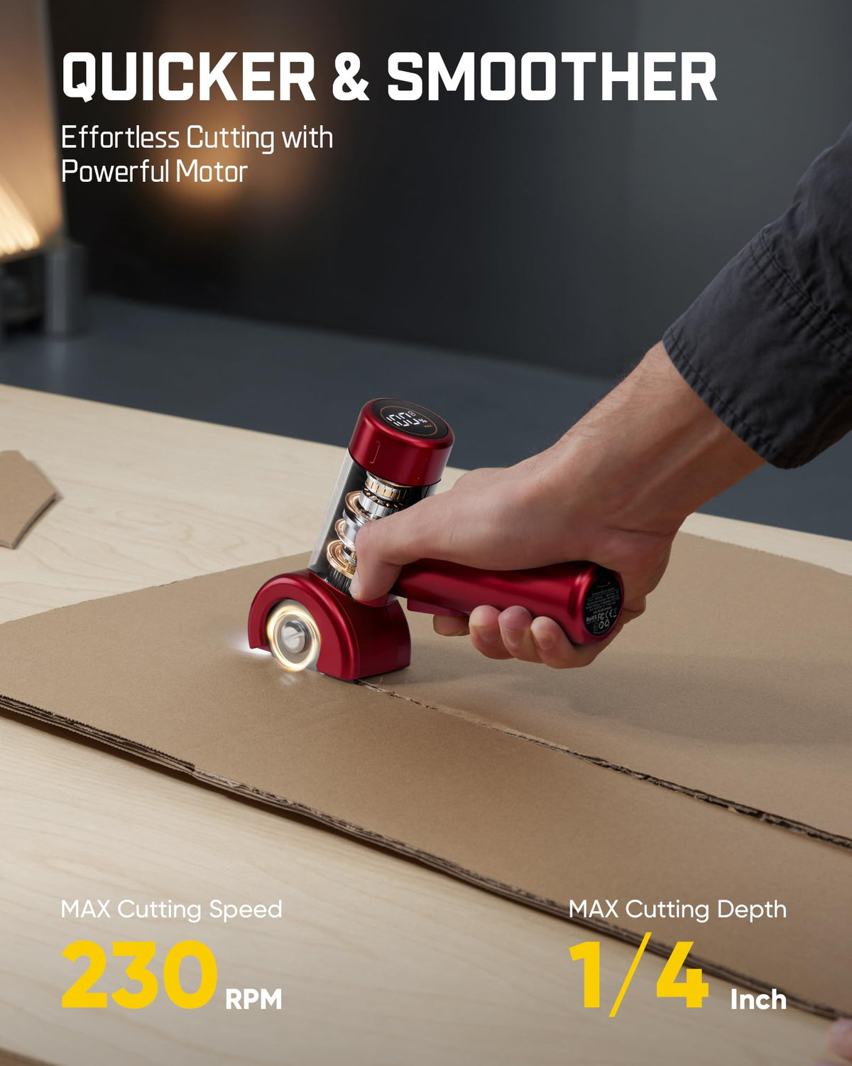 Fanttik C8 Nano fast-charging feature powers up quickly for ready-to-use cutting sessions.