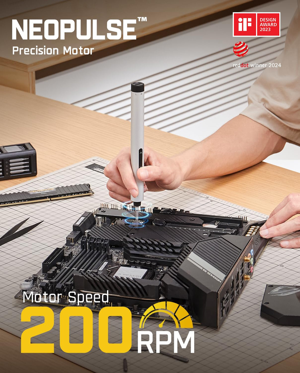 Fanttik E1 Max 350 mAh battery powers extended maintenance sessions.