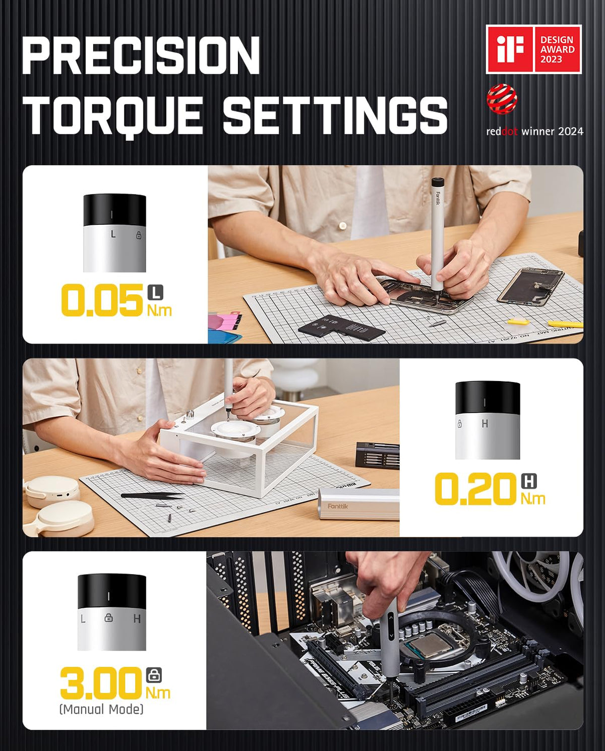 Fanttik E1 Max magnetic bits drawer secures bits for easy swaps.